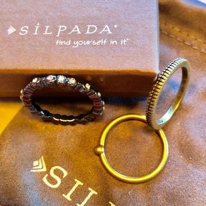 Silpada “Destination” Stack Rings